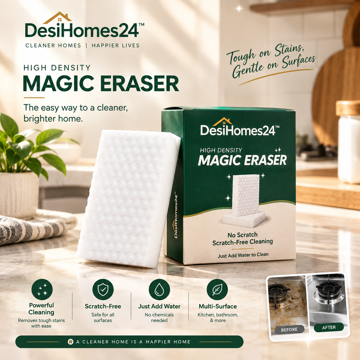 DesiHomes24™ Magic Eraser Cleaning Sponge